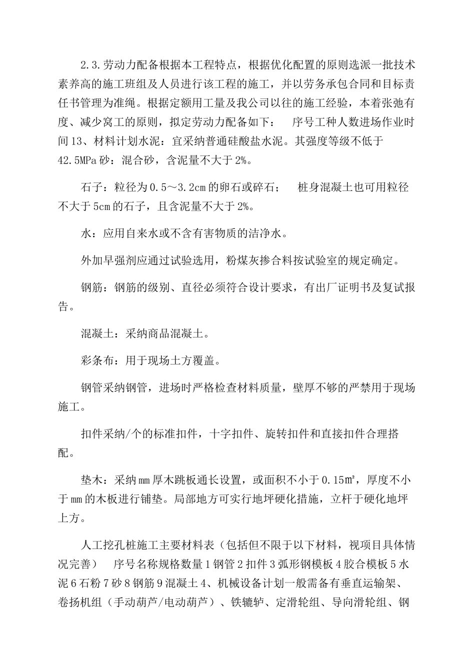 人工挖孔桩安全专项施工方案范文_第3页