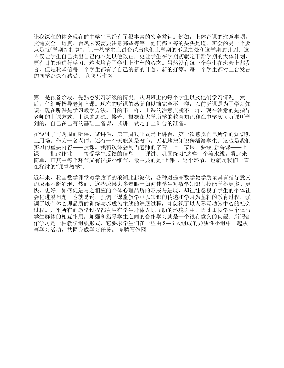 人民教师实习总结的范文_第2页