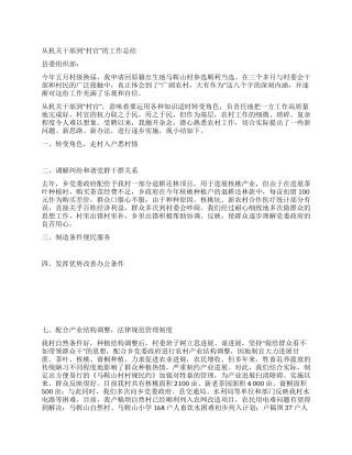 从机关干部到“村官的工作总结