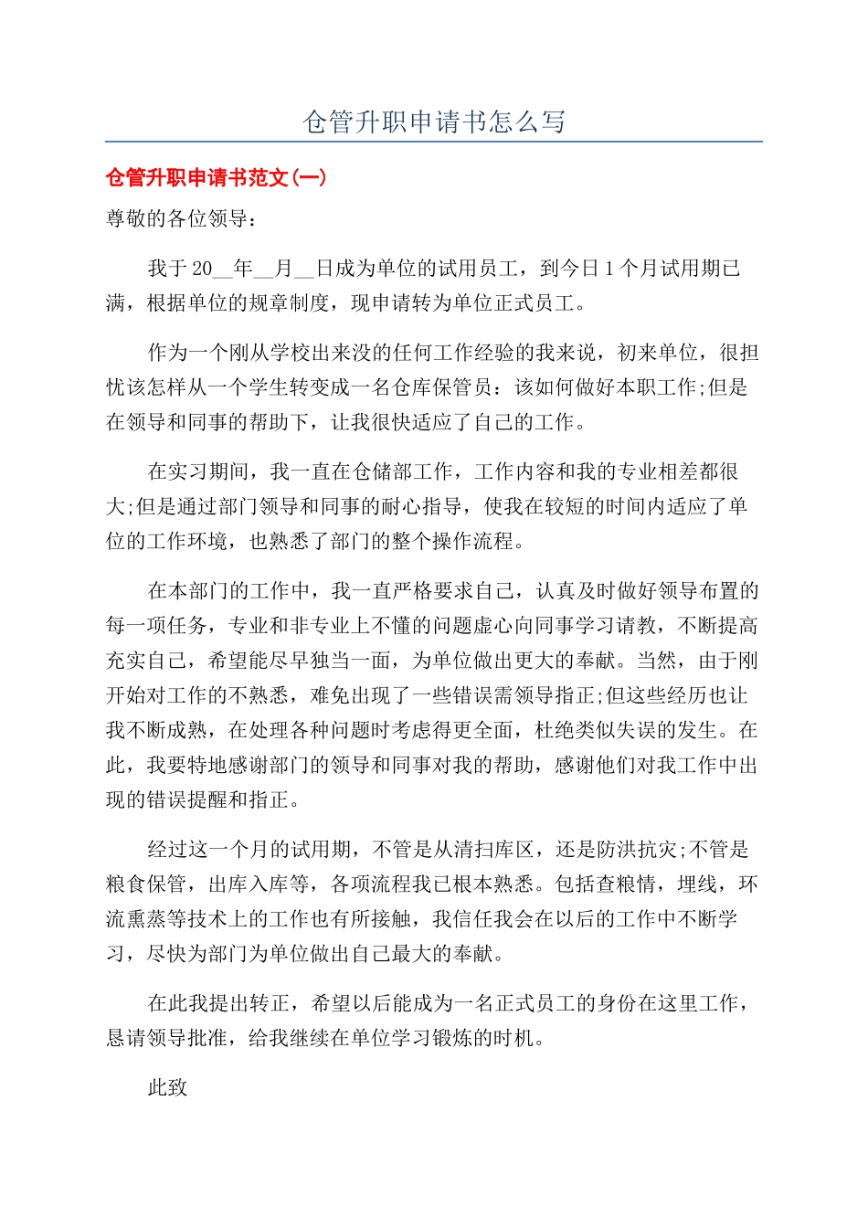 仓管升职申请书怎么写_第1页