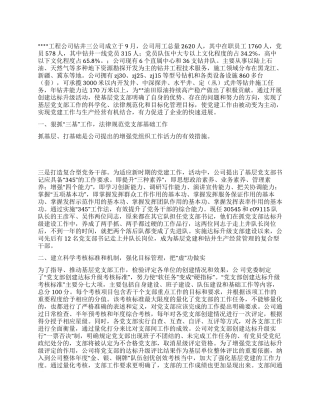 企业党支部创建达标升级经验作法