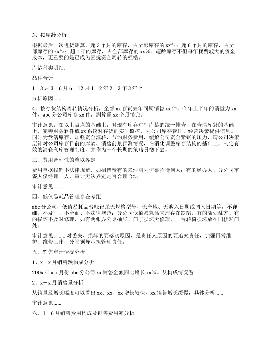 企业内部审计报告范文_第3页
