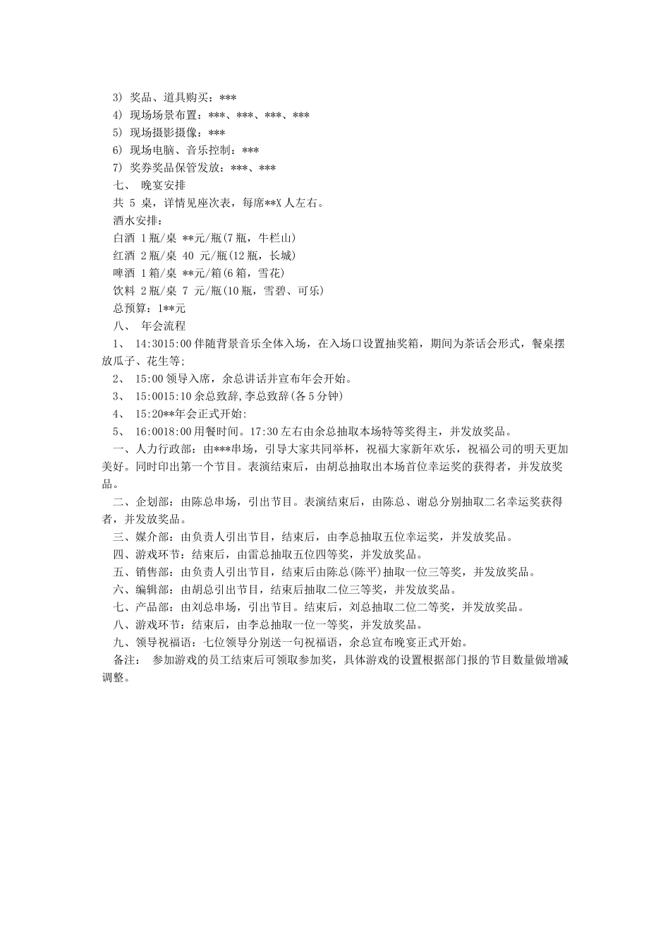 优秀小公司年会策划方案_第3页