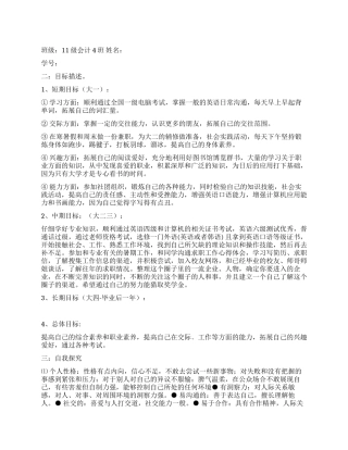会计专业大学生职业生涯规划