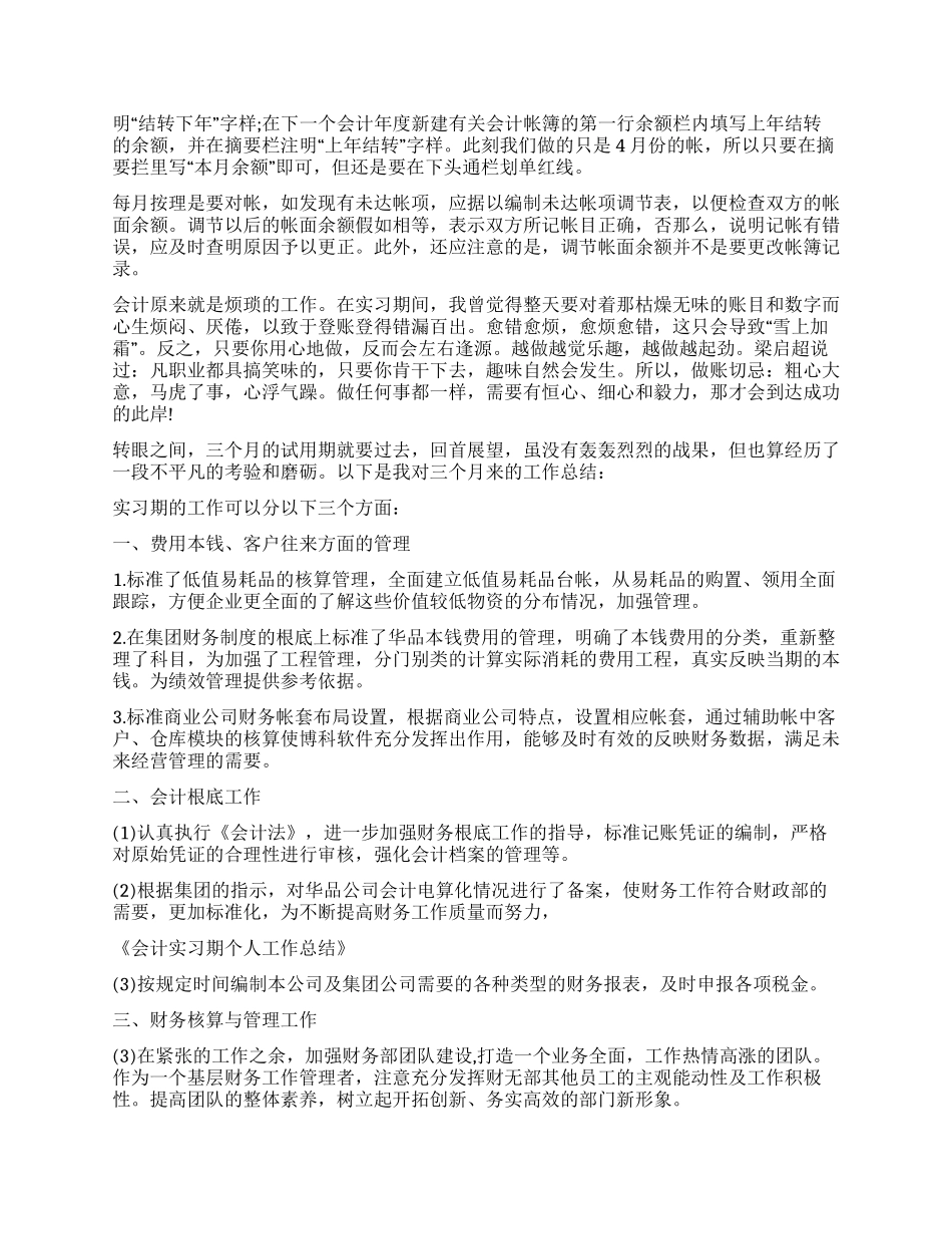 会计实习个人工作总结_第2页