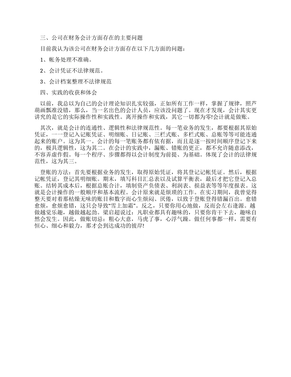 会计实习报告分析_第3页