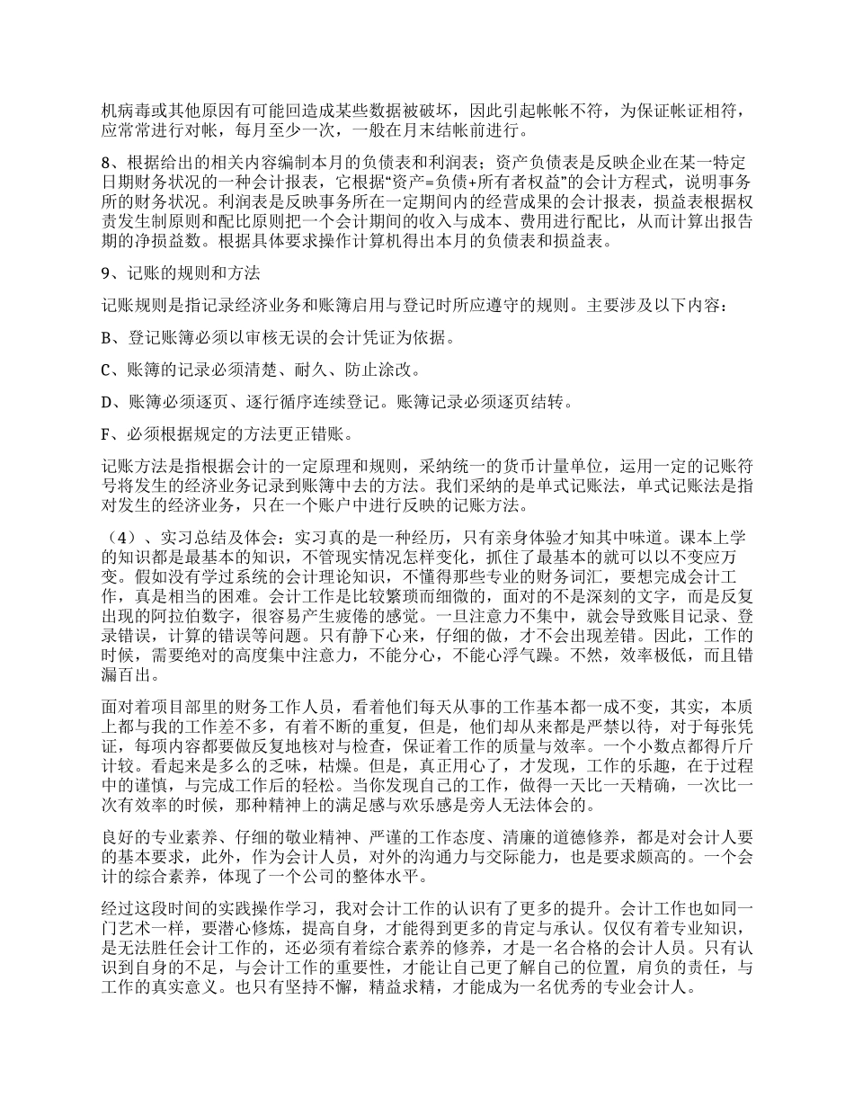 会计岗位实习的工作报告_第3页