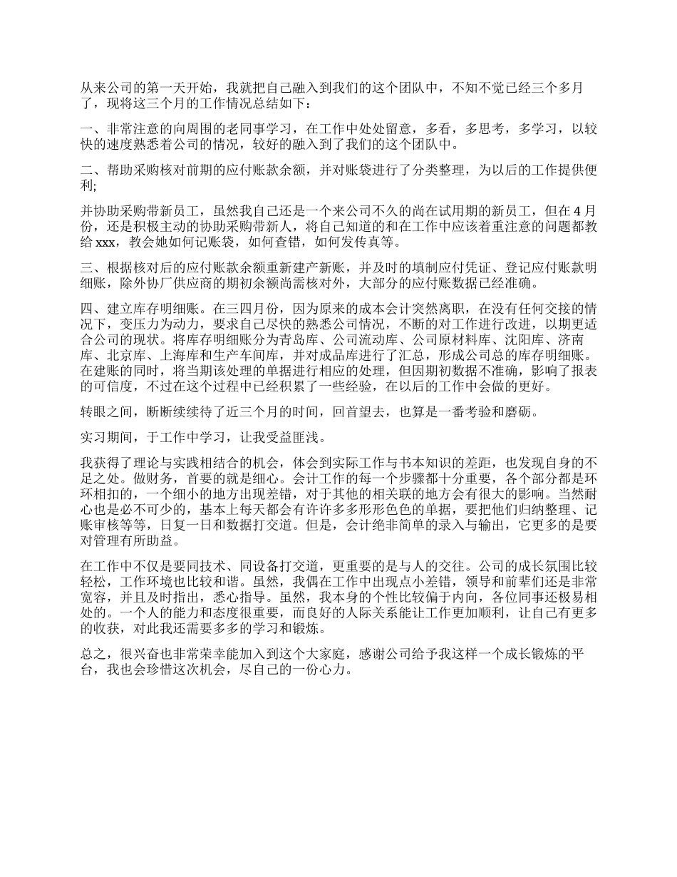 会计工作转正总结_第2页