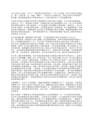 会计师事务所实习报告总结