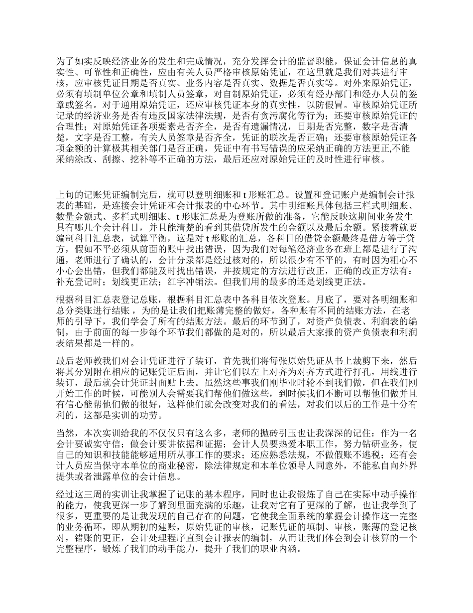 会计技能实训个人总结_第2页
