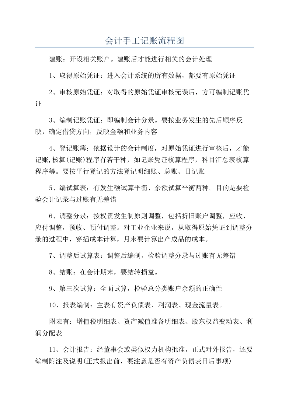 会计手工记账流程图_第1页