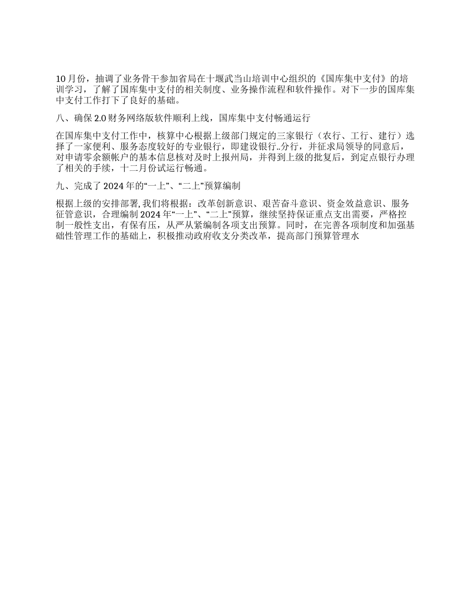 会计核算中心2024年度财务工作总结_第3页