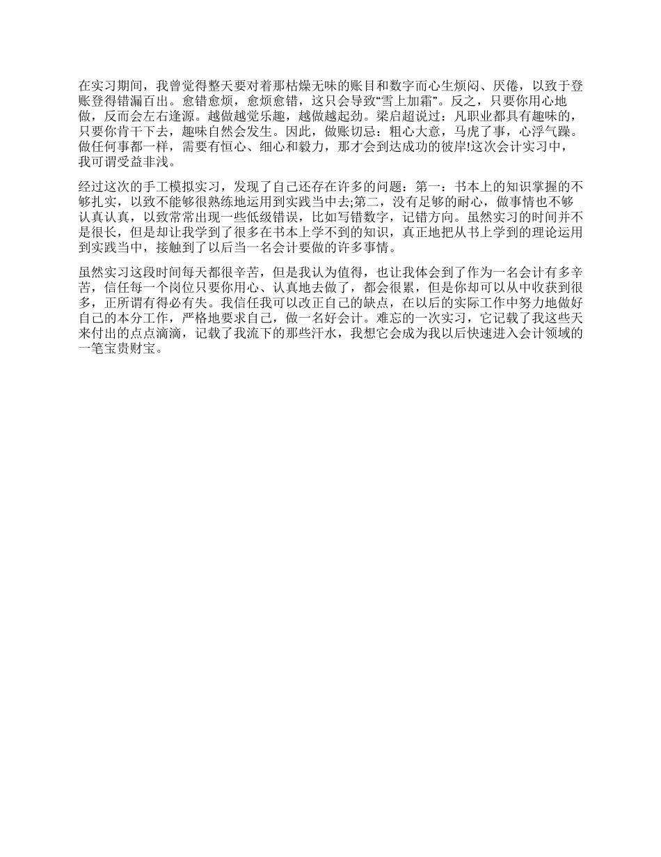 会计毕业个人实习工作总结_第2页