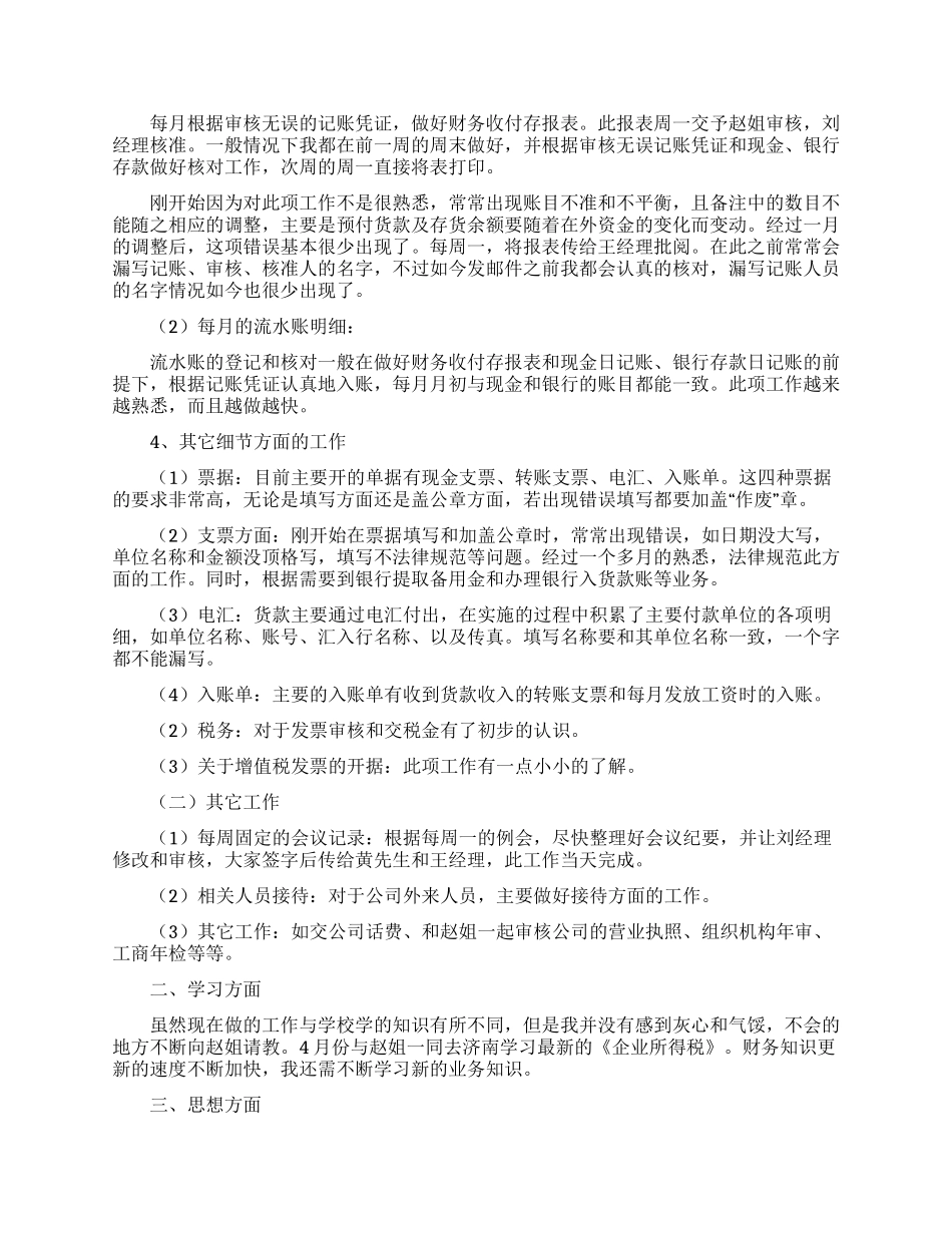 会计试用期个人工作总结_第2页