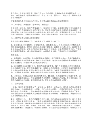 会计述职报告汇编十篇