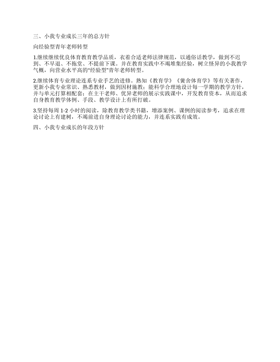 体育教师专业发展规划_第2页