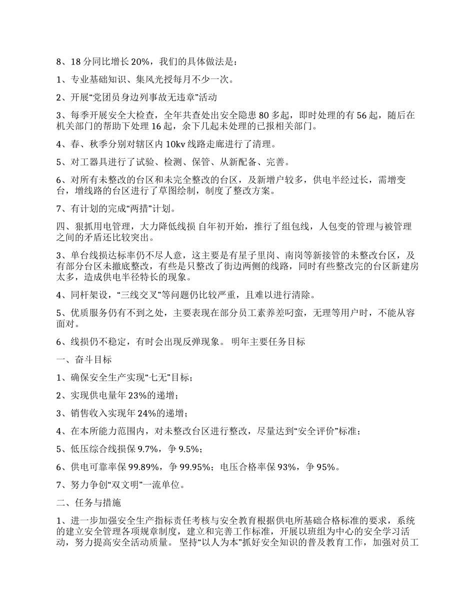 供电所2024年终工作总结_第2页