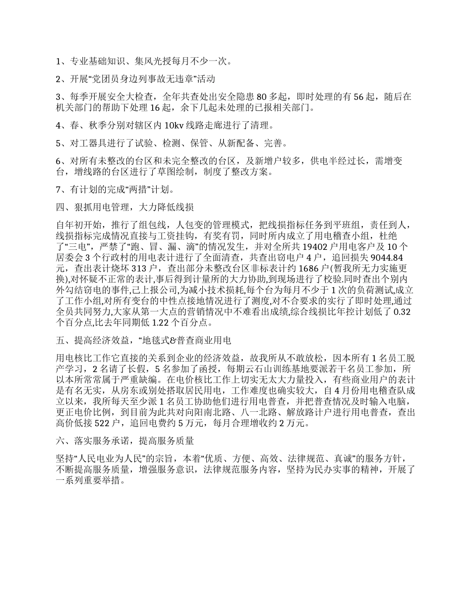 供电所年终工作总结_第2页