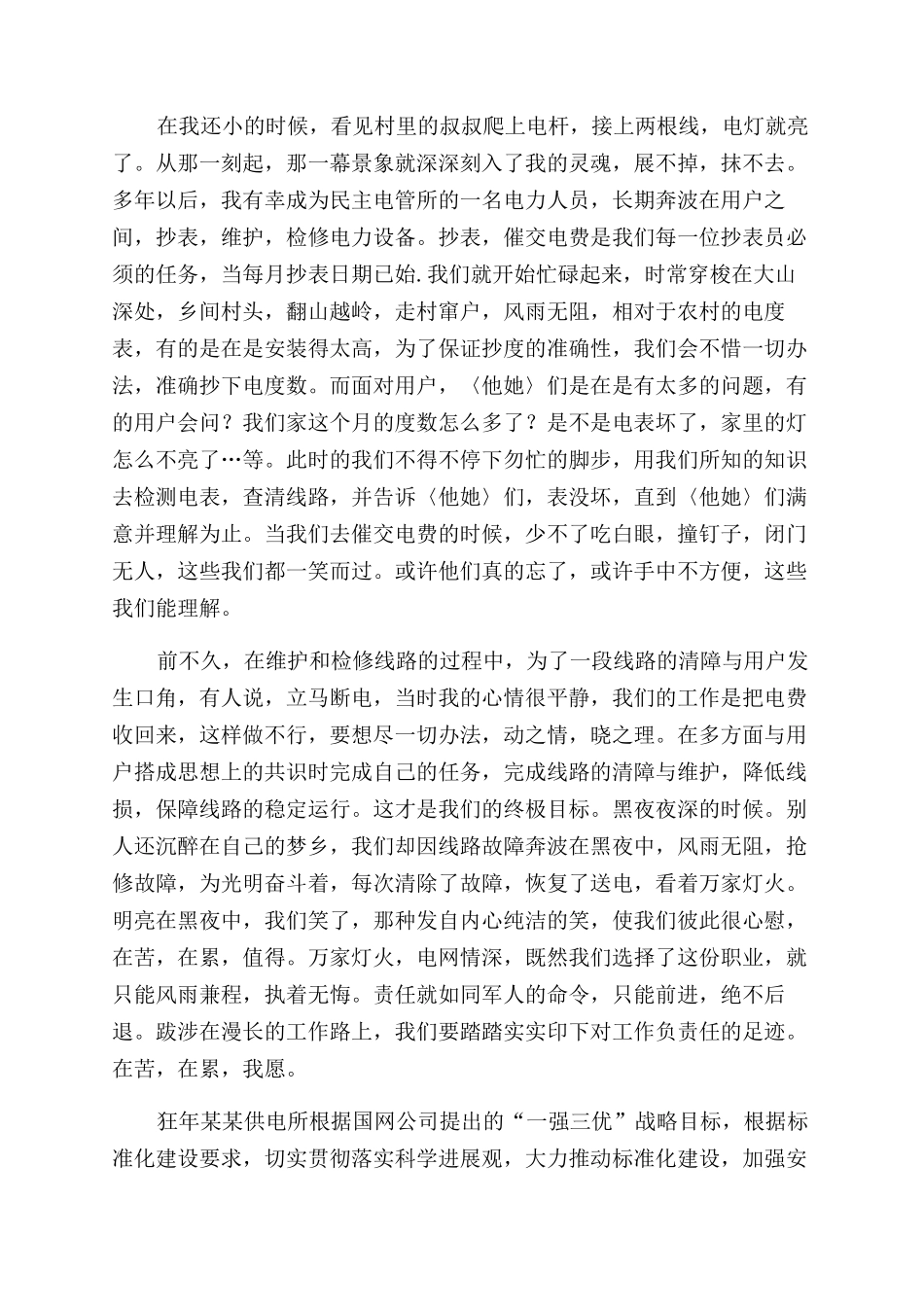 供电所抄表员工作总结范文_第3页