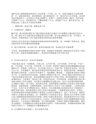 保险公司年终年度总结