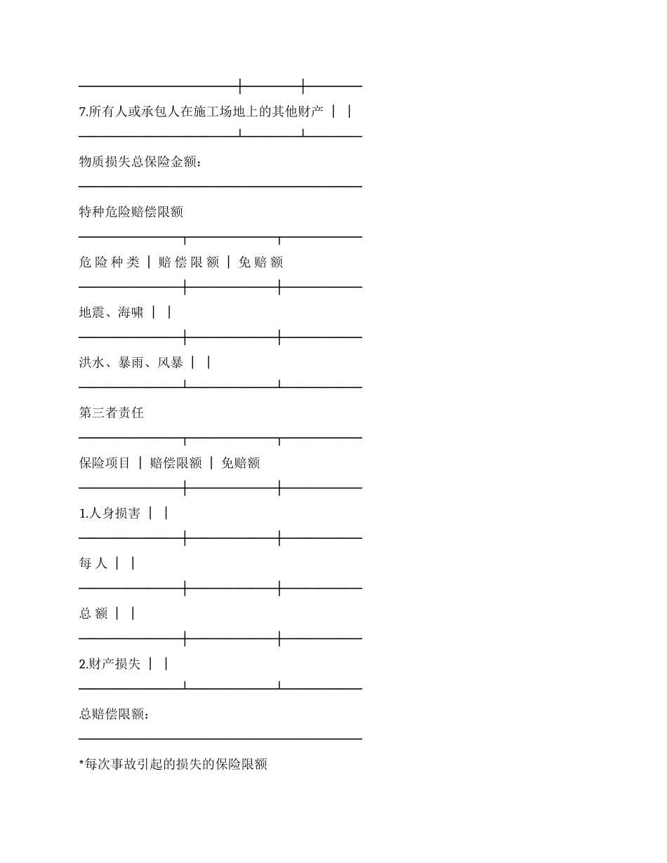 保险单(建筑安装3)_第2页