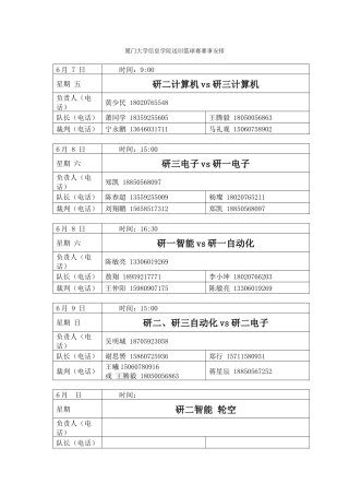 信息学院送旧篮球赛首轮赛事安排-