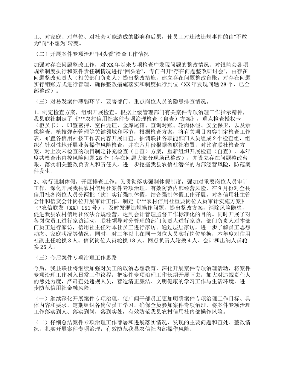 信用社案件治理大检查情况总结汇报_第2页