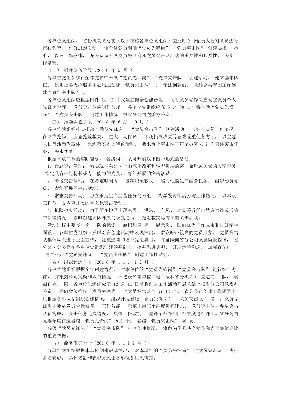 党员先锋岗党员突击队创建活动实施方案_第2页