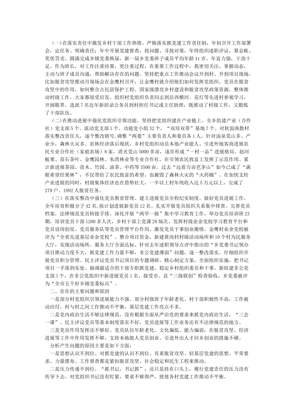 党委书记抓党建工作述职报告_第3页