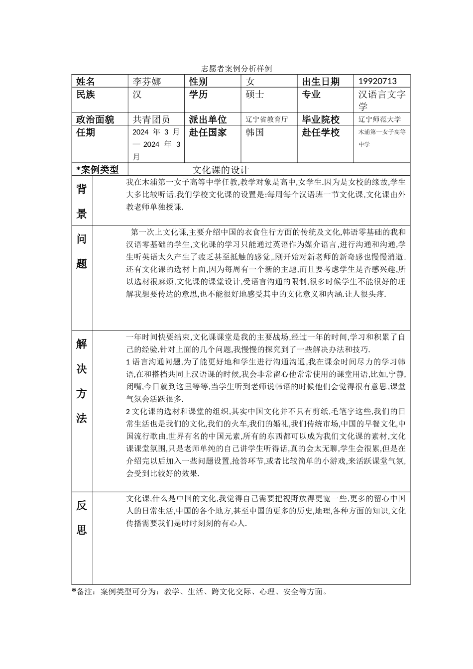全南-木浦第一女子高等中学-李芬娜-案例分析_第1页