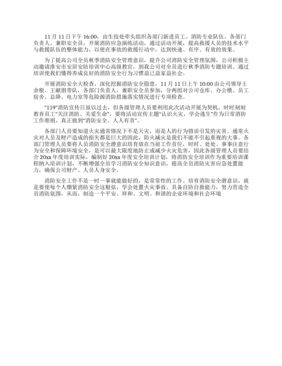 公司119消防宣传日活动总结_第2页
