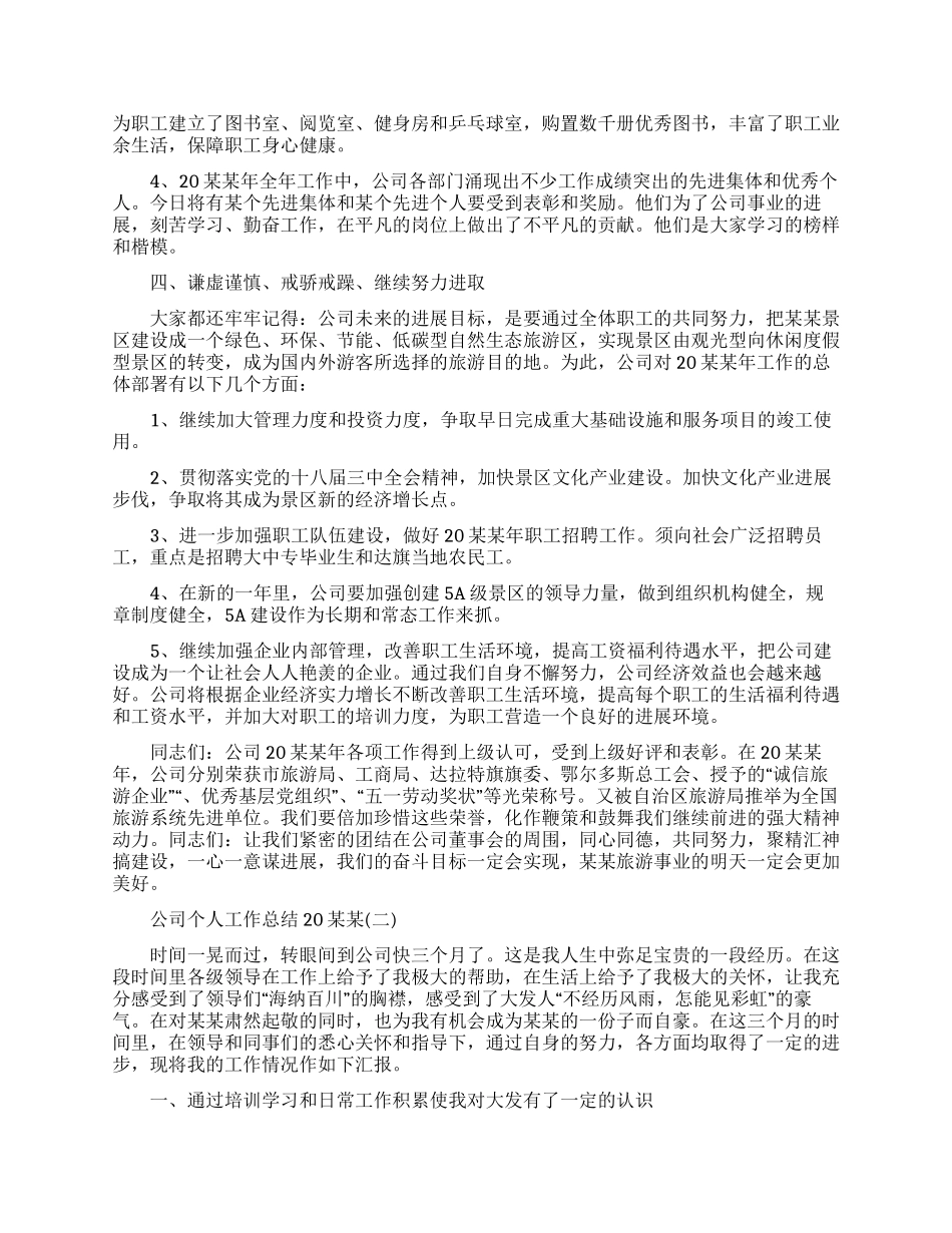 公司个人工作总结范本五篇-公司个人工作总结怎么写_第2页