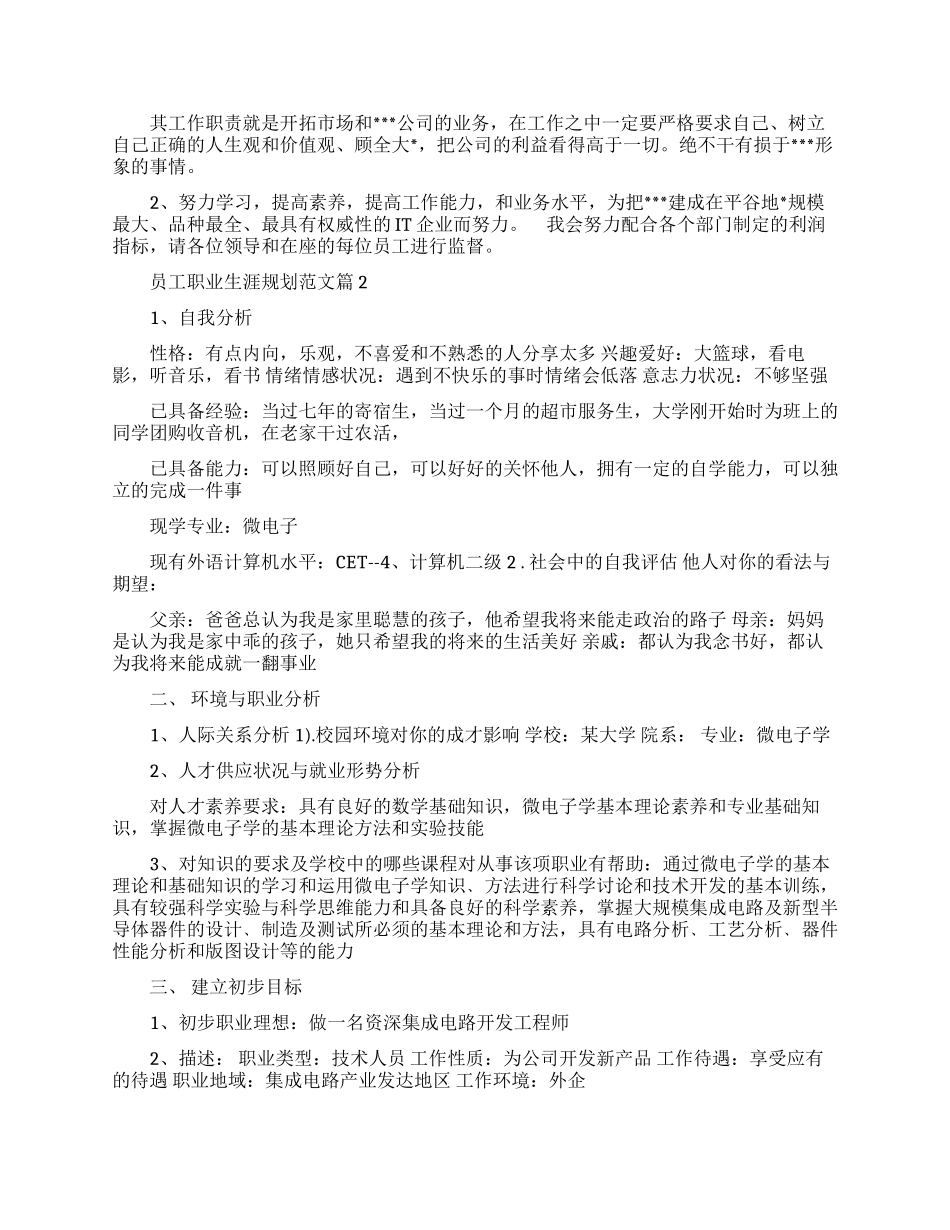 公司员工职业生涯规划优秀范文_第3页
