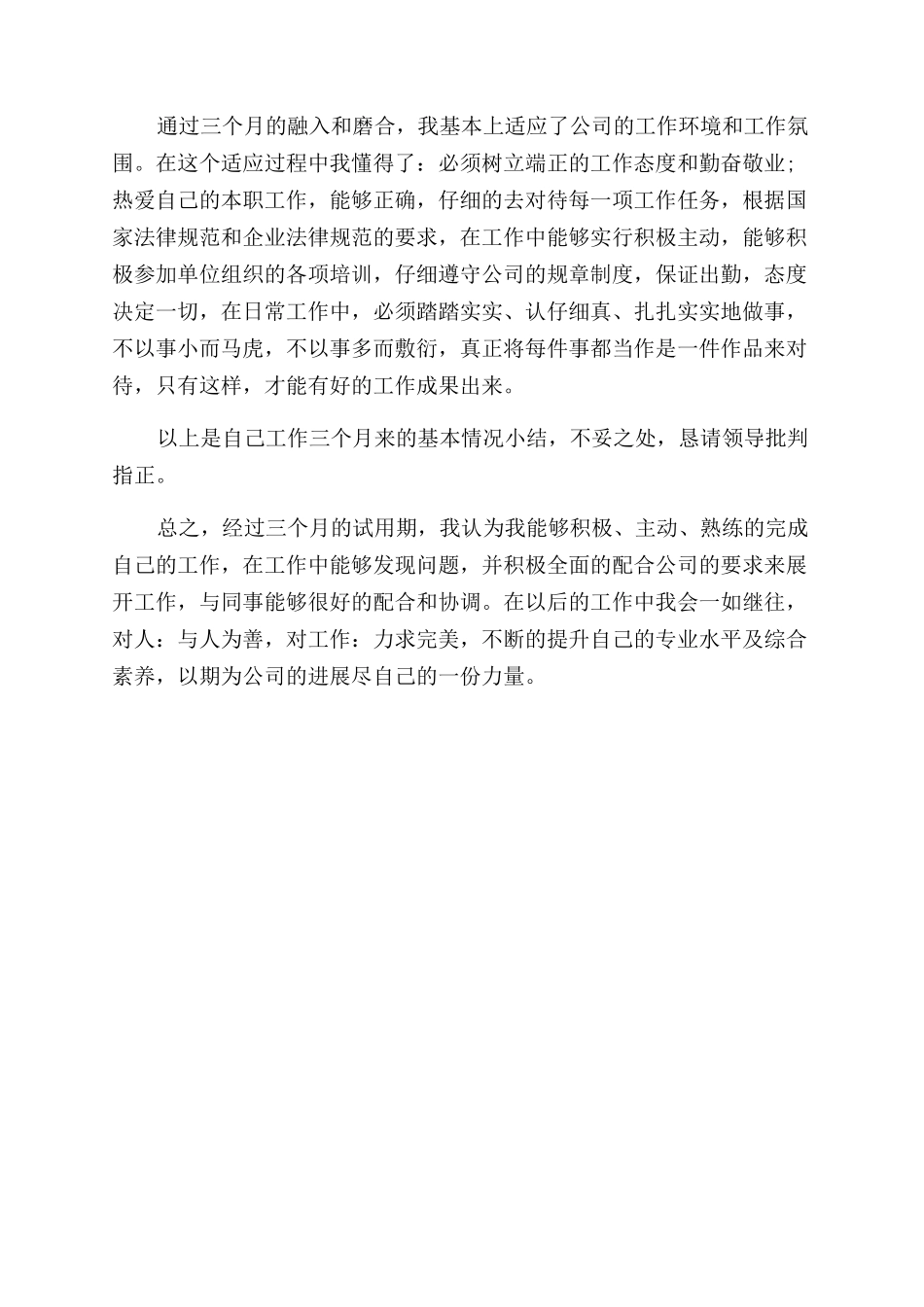 公司员工转正述职报告范文_第2页