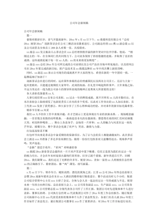 公司年会新闻稿