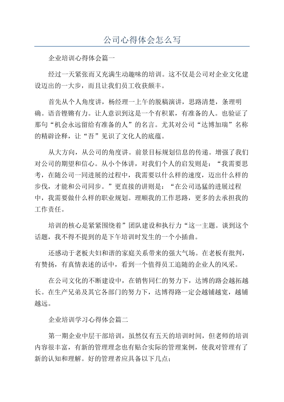 公司心得体会怎么写_第1页