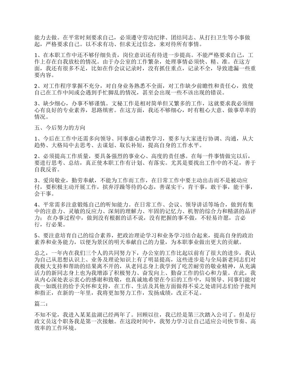 公司行政助理年终个人工作总结_第2页