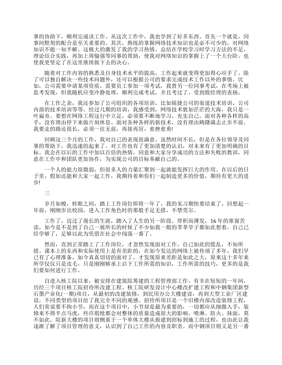 公司试用期的个人工作总结_第2页