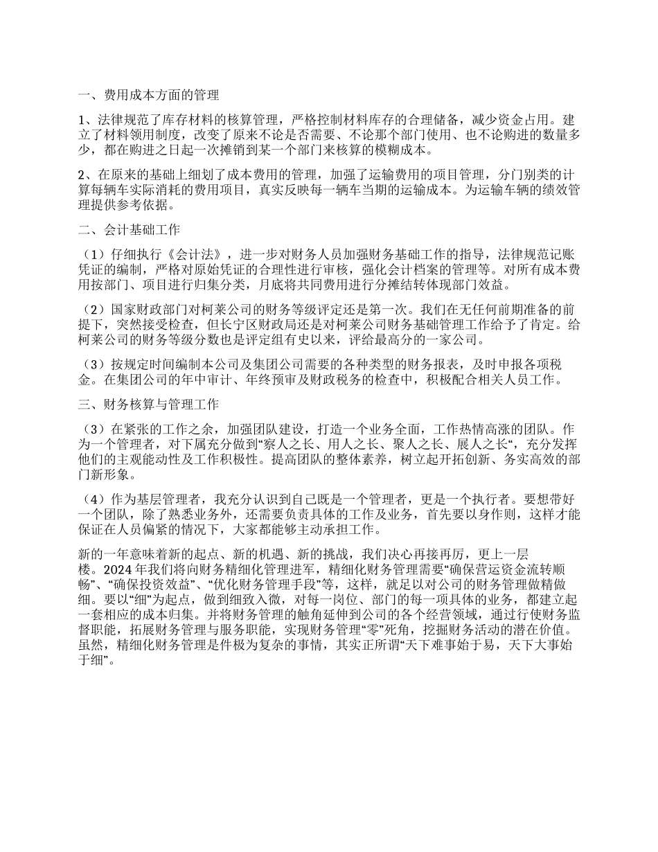 公司财务个人年终工作报告_第1页
