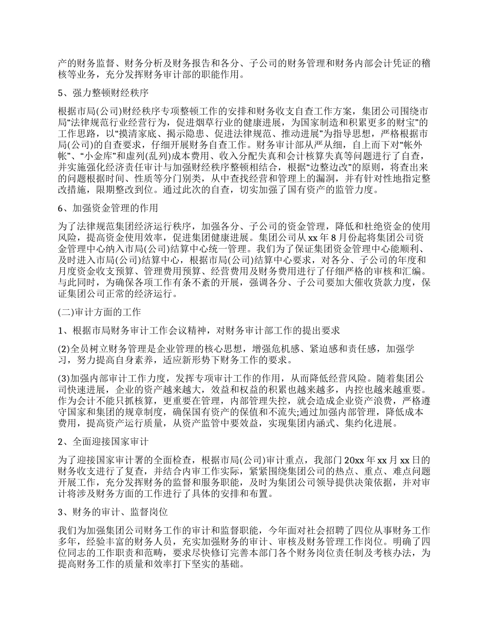 公司财务审计年终工作总结范文_第2页