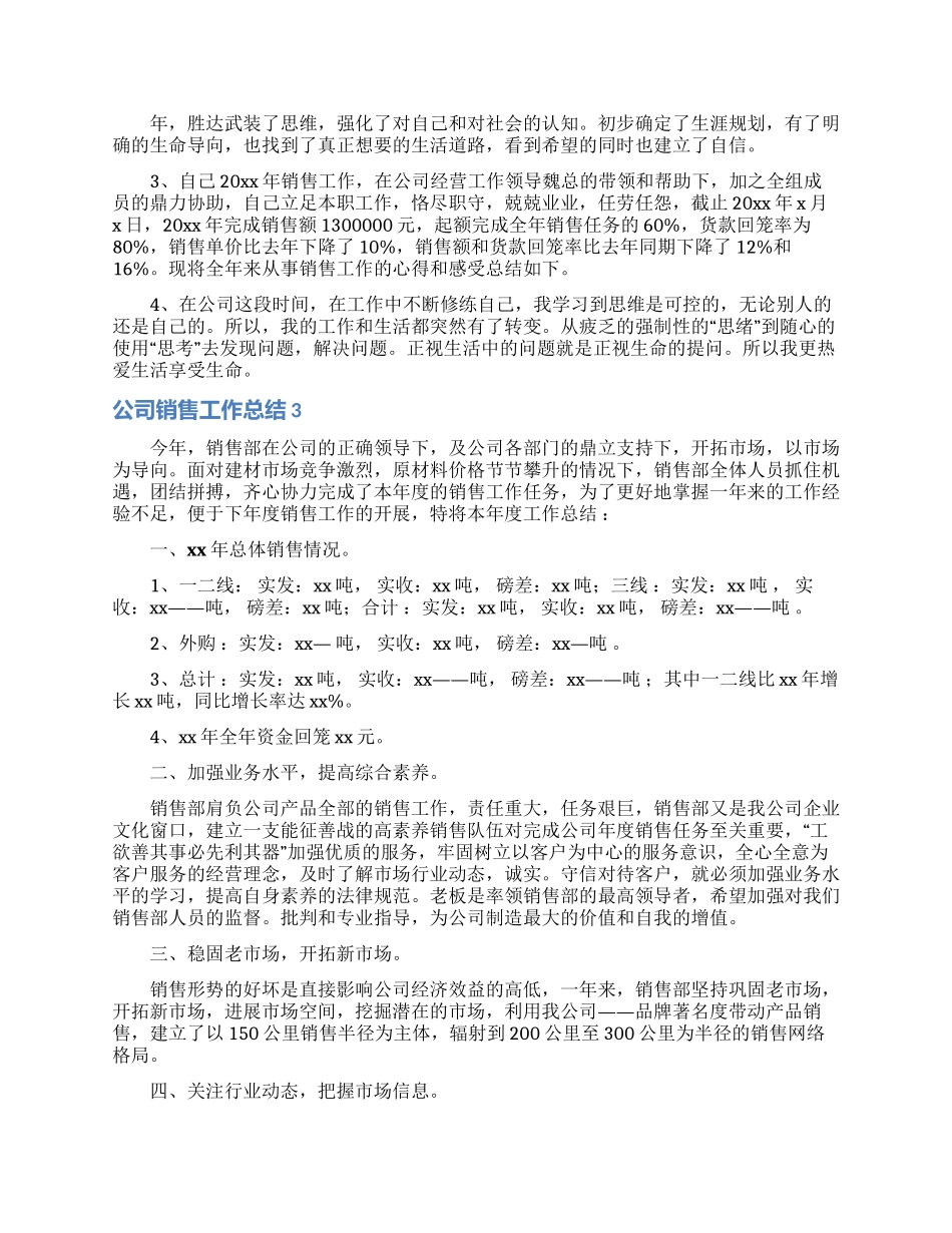 公司销售工作总结_第2页