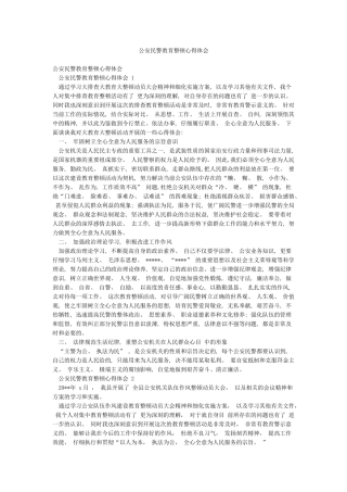 公安民警教育整顿心得体会