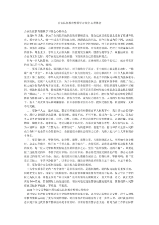 公安队伍教育整顿学习体会-心得体会
