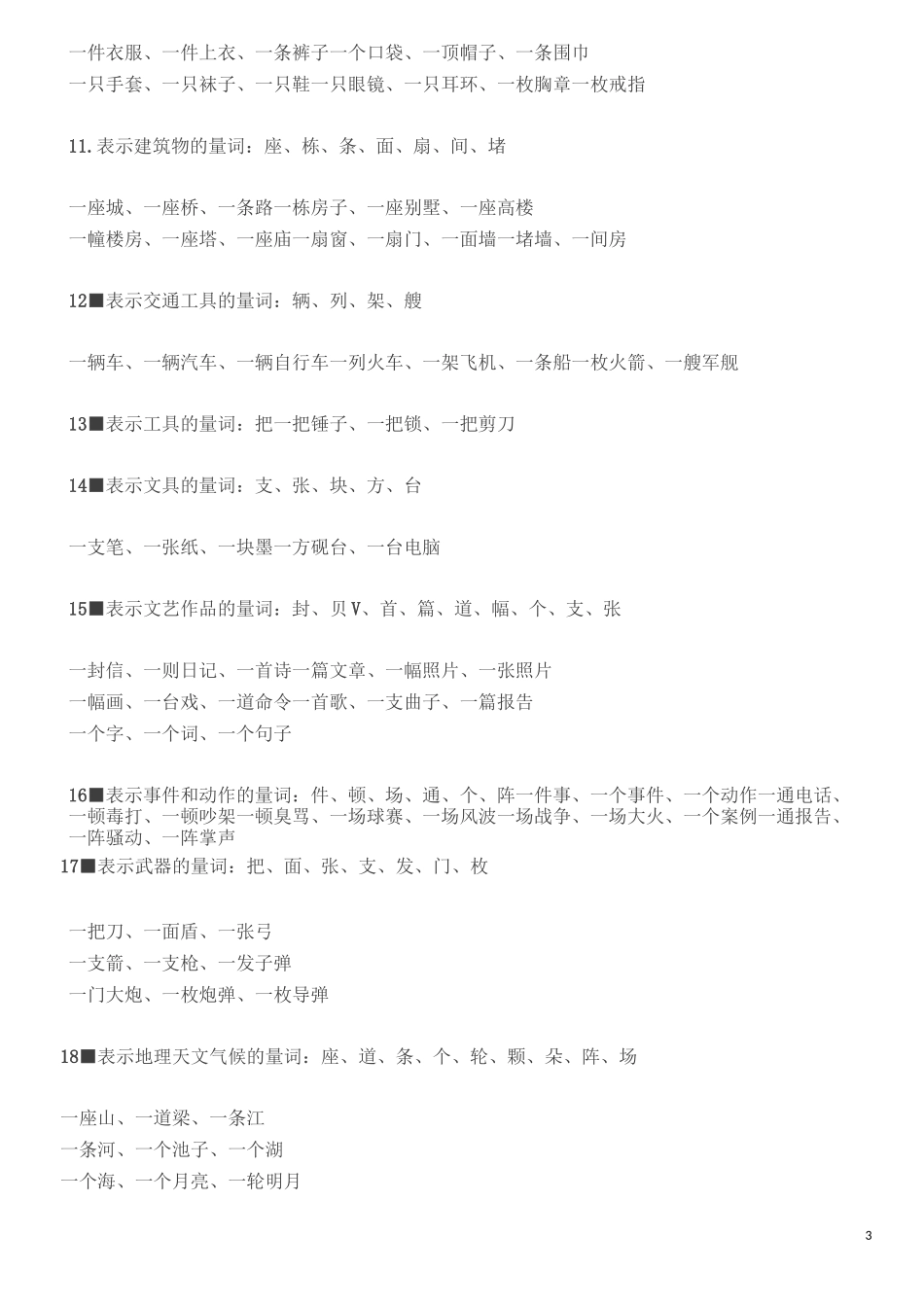 小学语文1-6年级量词大全_第3页