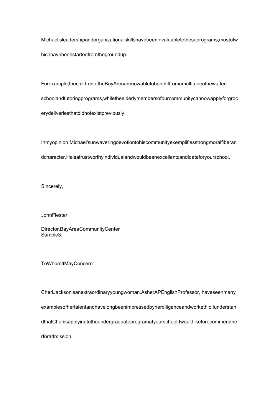 外国人写的英文信recommendationletter_第3页