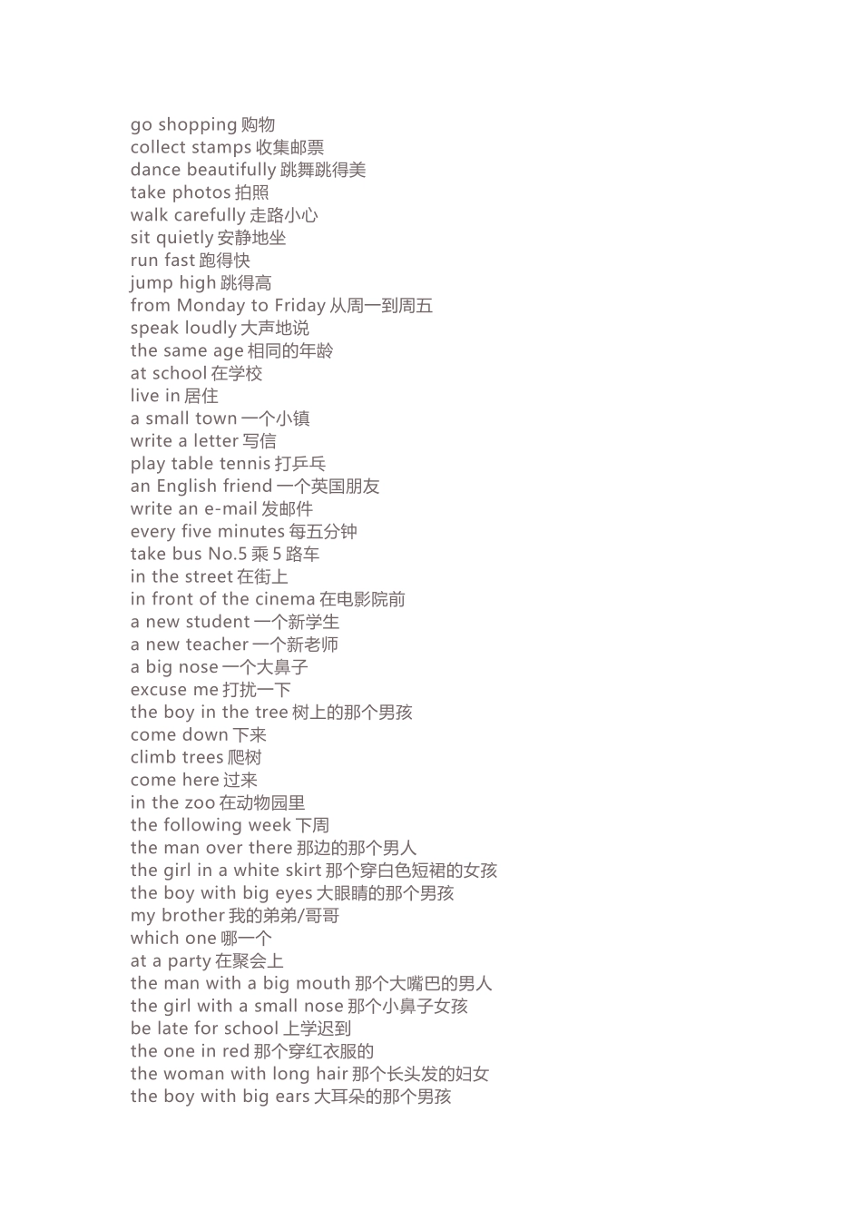 小学阶段所有英语短语总结_第2页