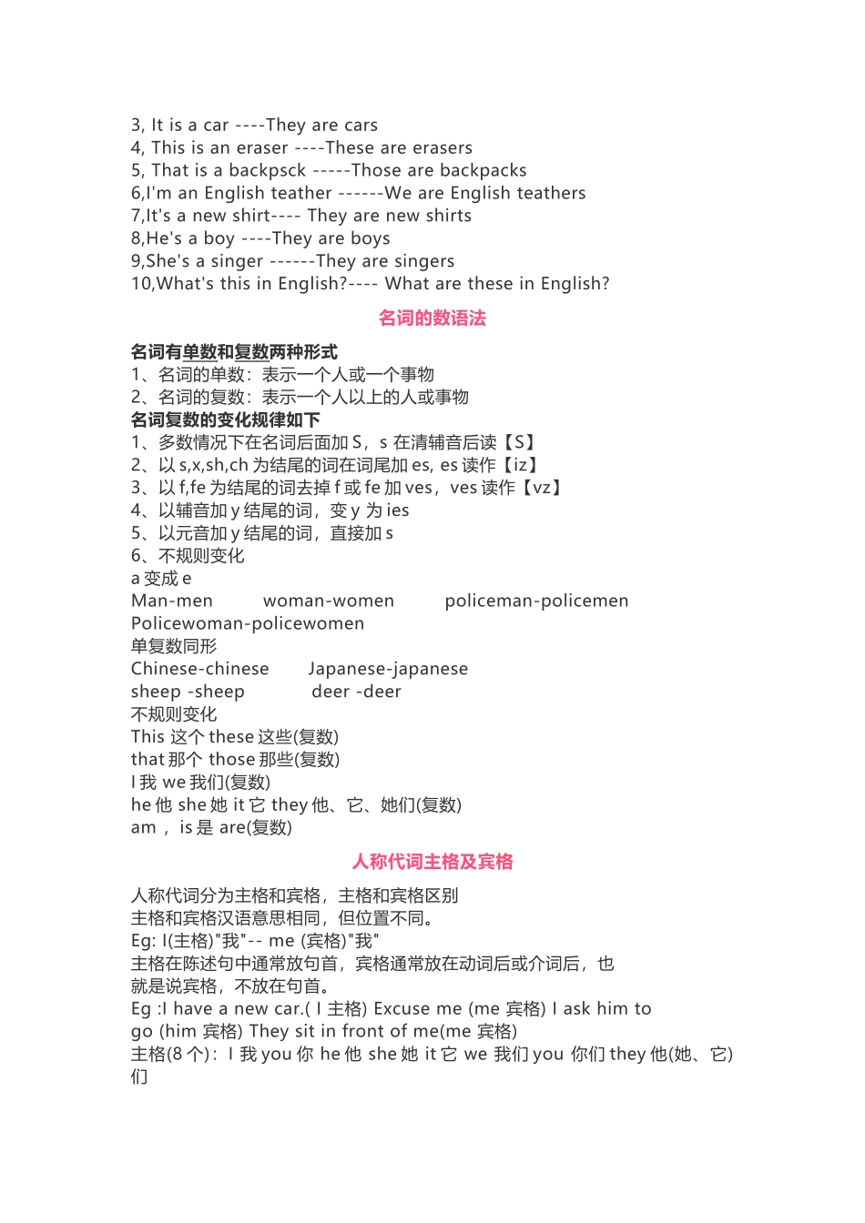 小学英语1-6年级最重要的十大语法_第2页