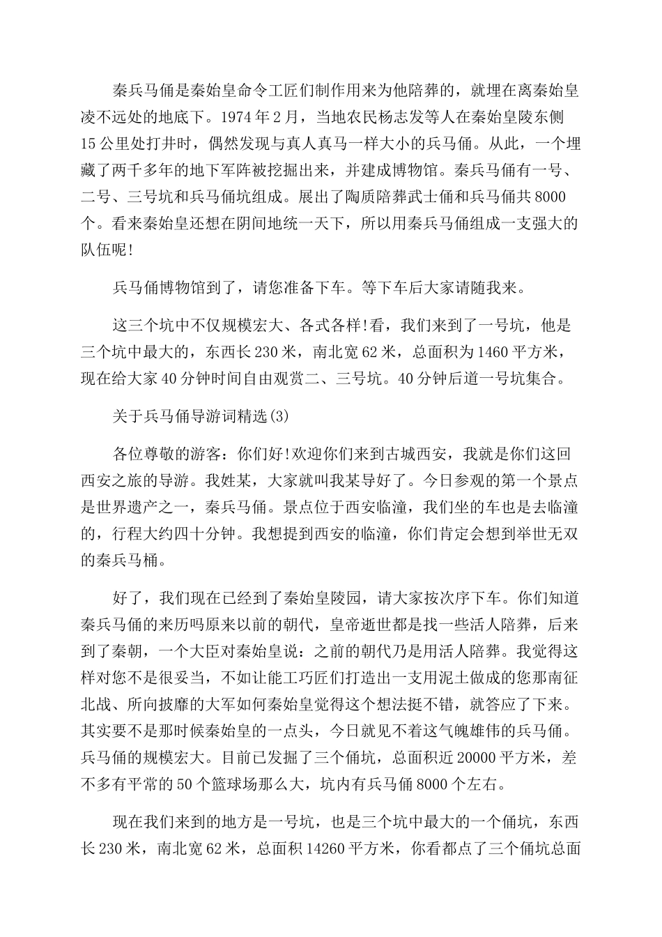 关于兵马俑导游词精选5篇_第2页