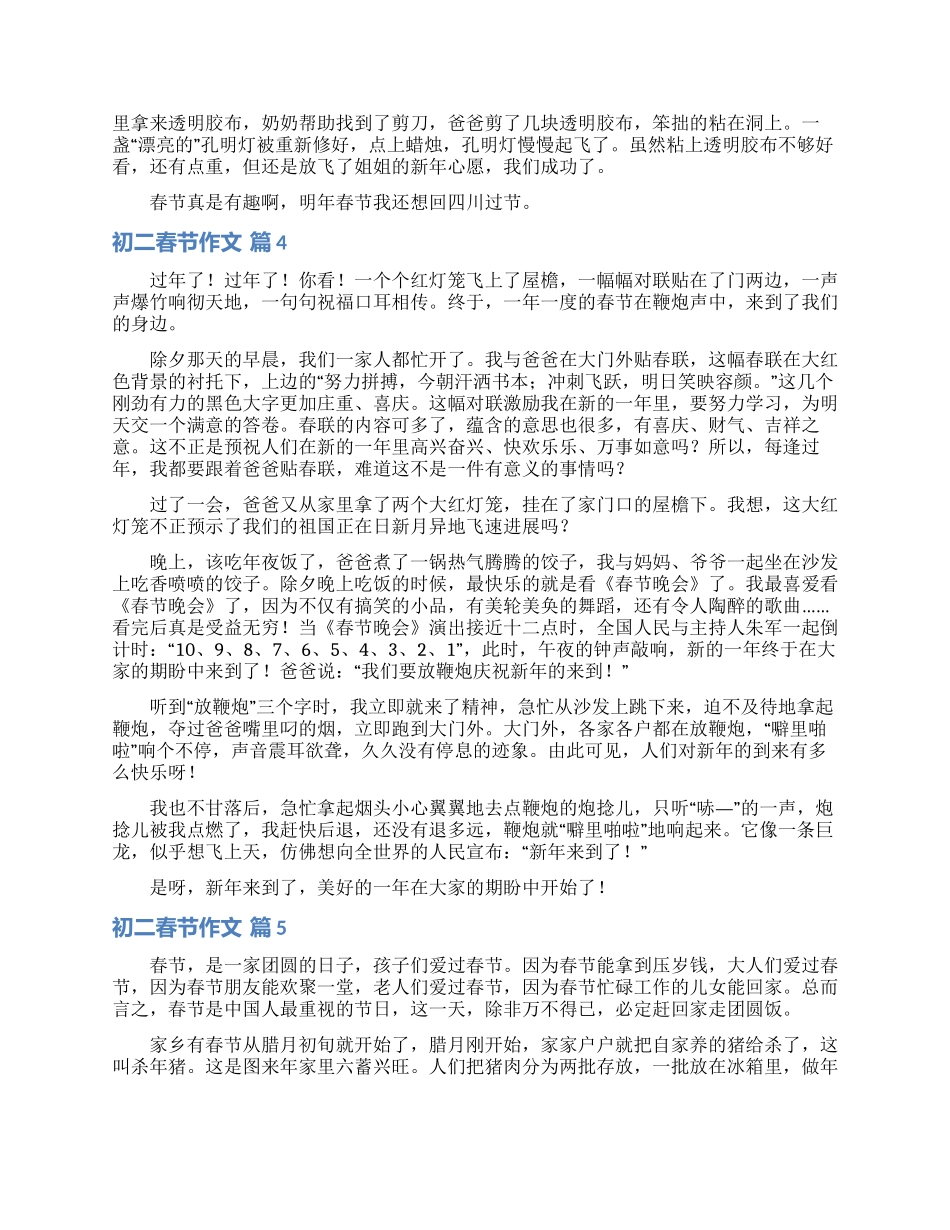 关于初二春节作文汇总5篇_第3页
