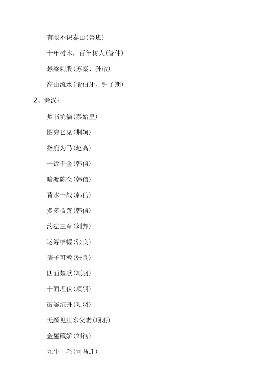 关于历史人物的历史故事成语大全_第2页